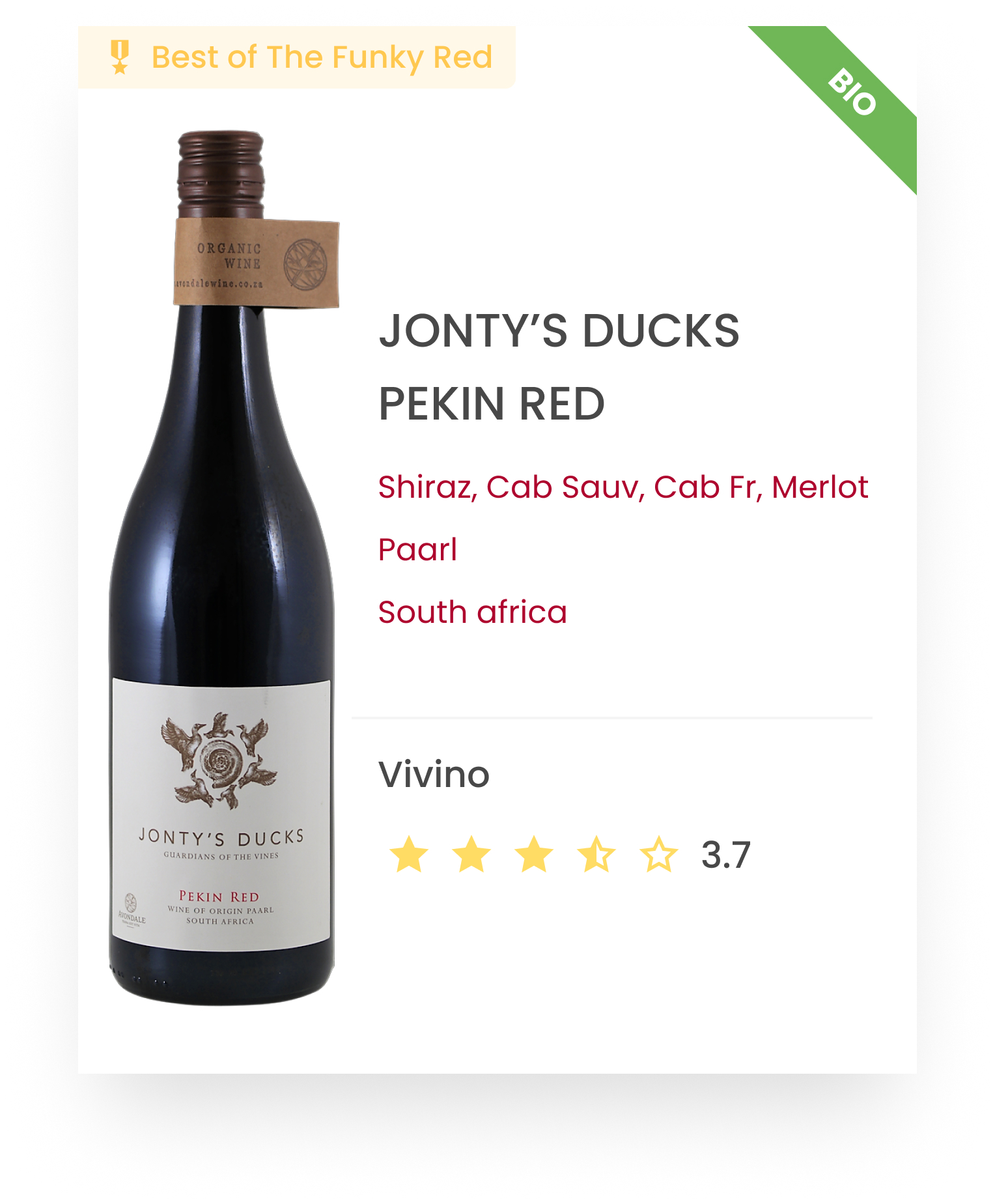 AVONDALE JONTY'S DUCKS PEKIN RED - Paarl - South Africa