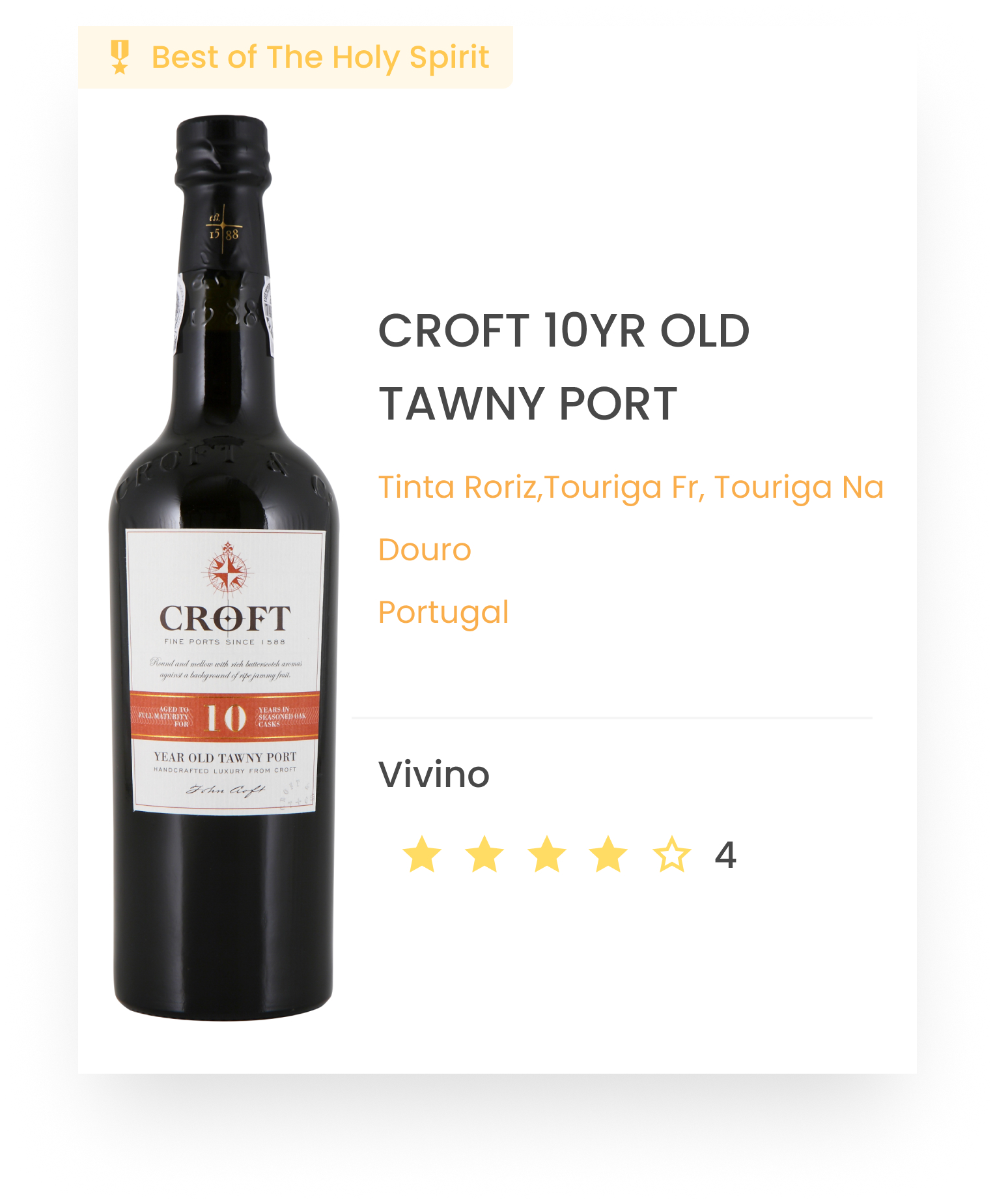 The_Holy_Spirit_CROFT_10_YEAR_OLD_TAWNY_PORT_Douro_Portugal